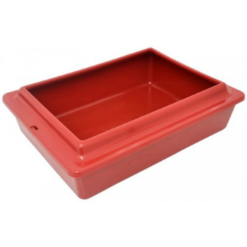 Caixa de Areia Sanitário Higiênico Bandeja com Borda São Pet Vermelha 44,5x34x13cm - Imagem principal