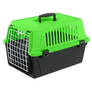 Caixa de Transporte Atlas 10EL Ferplast Verde para Cachorros e Gatos
