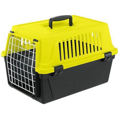 Caixa de Transporte Atlas 10EL para Cães e Gatos Amarelo Ferplast
