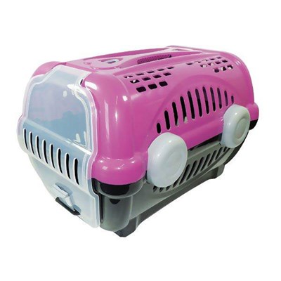 Caixa de Transporte Furacão Pet Luxo Rosa N01