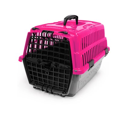 Caixa de transporte Love Travel Nº1 Pet Injet Rosa para Cachorros