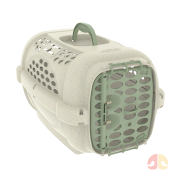 Caixa de Transporte Panther Mármore Verde Plast Pet N°4 para Cães e Gatos - Imagem principal