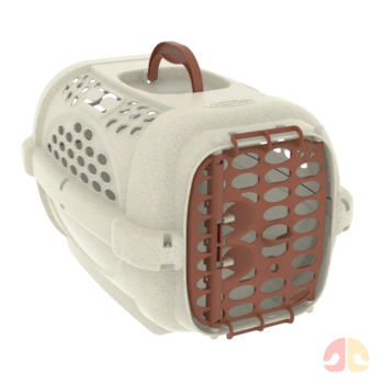 Caixa de Transporte Panther Mármore Vermelha Plas Pet N°1 para Cães e Gatos - Imagem principal