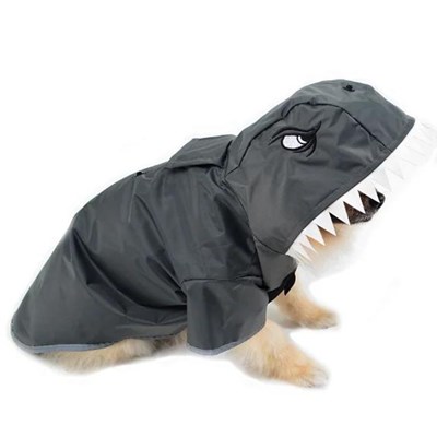 Capa de Chuva Tubarão para Cães M