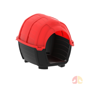 Casa Stone House Plast Pet N°3 Vermelha para Cães e Gatos - Imagem principal
