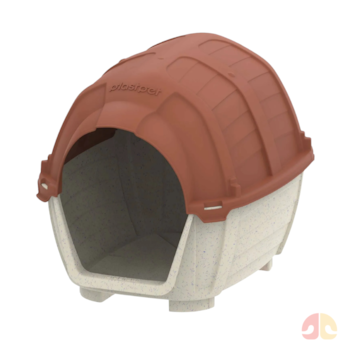 Casa Stone House Plast Pet N°3 Vermelha para Cães e Gatos - Imagem principal