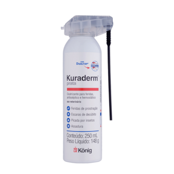Cicatrizante Aerosol Kuraderm König para Cães e Gatos com 250ml - Imagem principal