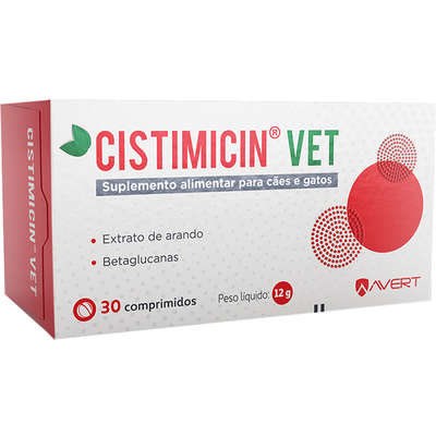 Cistimicin Vet suplemento para cachorros e gatos 30 Comprimidos