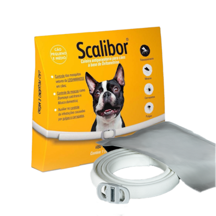 Coleira Antiparasitária Scalibor MSD 19gr com 48cm para Cachorros