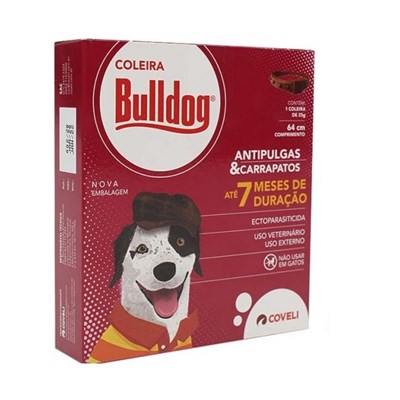 Coleira Antipulgas e Carrapatos Bulldog para Cachorros 25gr