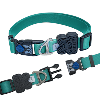 Coleira Boots e Pets Slim para Cachorros e Gatos Verde Água M 1UN - Imagem principal