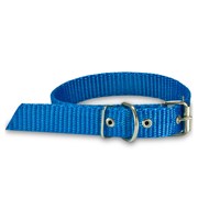 Coleira Cadarço AMF Nylon Azul para Cachorros G