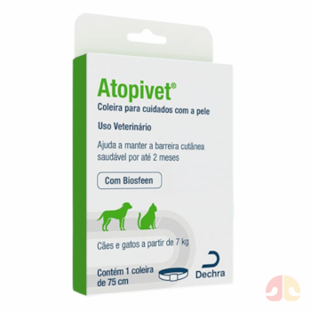 Coleira Dermatológica Atopivet Dechra 75cm para Cães e Gatos a partir de 7kg - Imagem principal