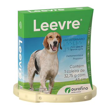 Coleira Leevre Antipulgas e Carrapatos Ourofino Para Cães 63cm - Imagem principal