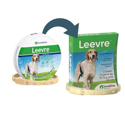 Coleira Leevre Antipulgas e Carrapatos Ourofino Para Cães 63cm