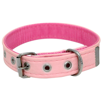 Coleira Reforçada de Courino Rosa São Pet para Cachorros Nº6 - Imagem principal