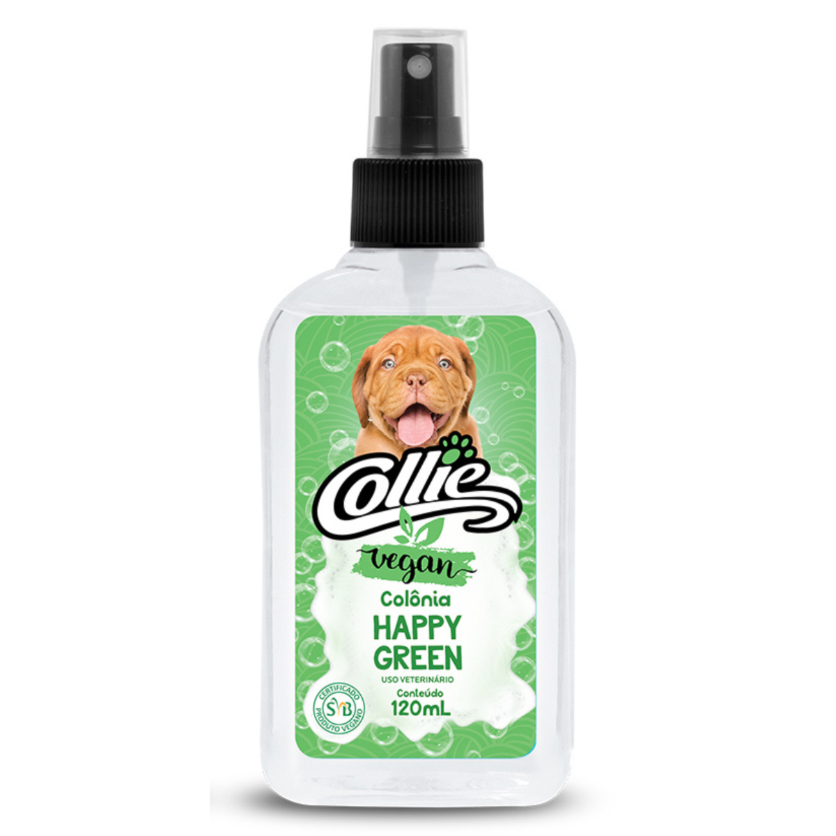 Colônia Collie Vegan Happy Green 120ml para Cães e Gatos