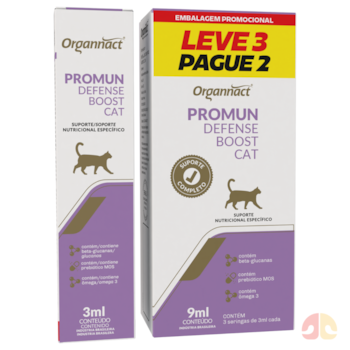 Combo Suplemento Promun Defense Boost Cat Organnact para Gatos 9ml - Imagem principal