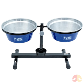 Comedouro Aramado NF Pet Duplo Anti Formiga 7,2L Azul para Cães - Imagem principal