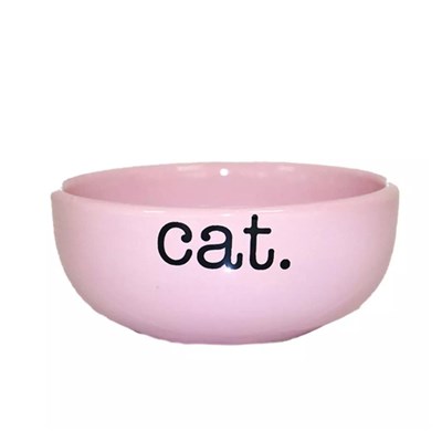 Comedouro Cerâmica Cat Rosa para Gatos P