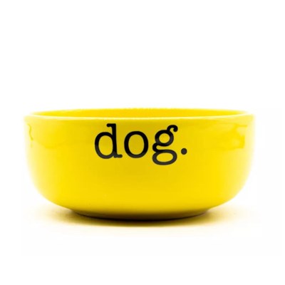 Comedouro Cerâmica Dog Amarelo para Cachorro G