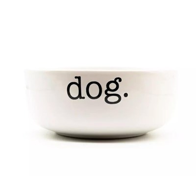 Comedouro Cerâmica Dog Branco para Cachorro G