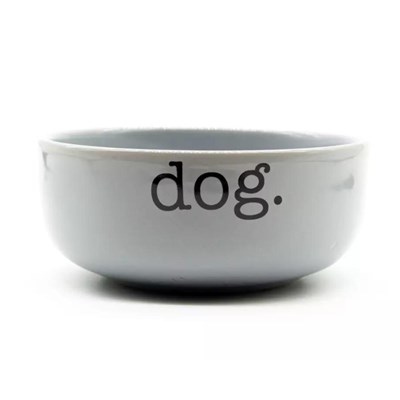Comedouro Cerâmica Dog Cinza para Cachorro M