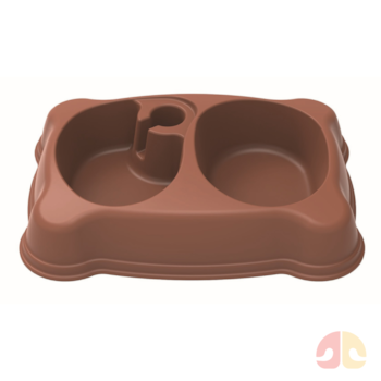 Comedouro e Bebedouro Plast Pet 600ml Terra Vermelha para Cães e Gatos - Imagem principal