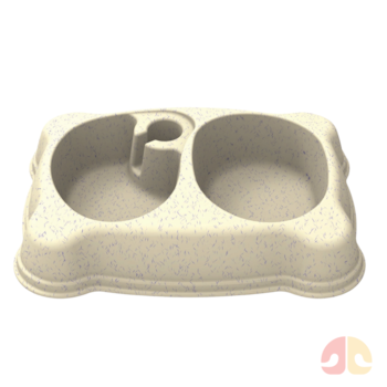 Comedouro e Bebedouro Plast Pet 900ml Mármore para Cães e Gatos - Imagem principal