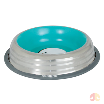 Comedouro Inox Premium Azul 210ml GermanHart para Cães e Gatos - Imagem principal