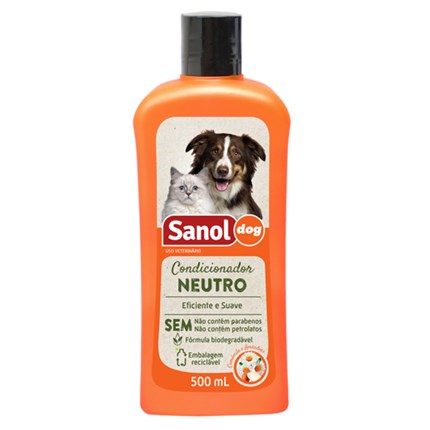Condicionador Neutro Sanol Dog para Cães e Gatos 500ml