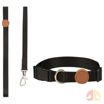 Conjunto Coleira e Guia Toh Black G para Cães - Imagem principal