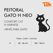 Conjunto Peitoral e Guia Neocomfy TOH Black para Gatos