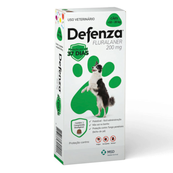 Defenza Antipulgas e Carrapatos MSD para Cães de 10 a 20kg com 1 Comprimido Mastigável - Imagem principal