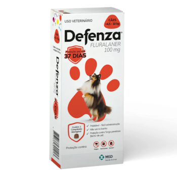 Defenza Antipulgas e Carrapatos MSD para Cães de 4,5 a 10kg com 1 Comprimido Mastigável - Imagem principal