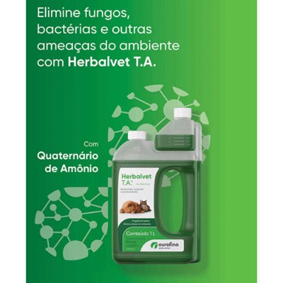 Desinfetante Bactericida Herbalvet T.A 1L Ourofino