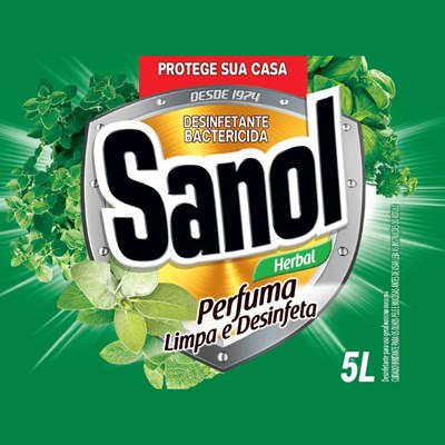 Desinfetante Sanol Herbal Hortelã 5 litros