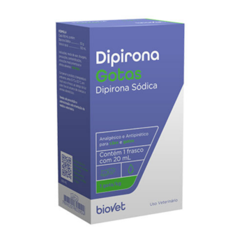 Dipirona Sódica em Gotas Biovet para Cães e Gatos 20ml - Imagem principal