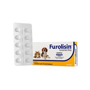 Diurético Furolisin 20mg Vetnil para Cachorros e Gatos com 10 comprimidos