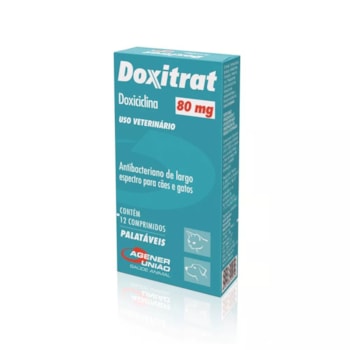 Doxitrat 80mg para Cachorros e Gatos com 12 comprimidos - Imagem principal