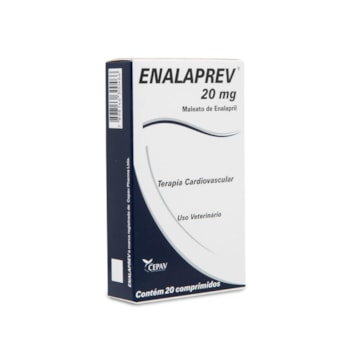 Enalaprev 20mg Tratamento Cardiovascular Para Cães Com 20 Comprimidos - Imagem principal
