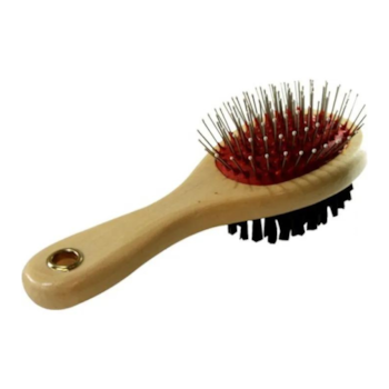 Escova Dupla com cabo de Madeira American Pets P - Imagem principal