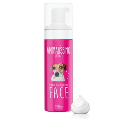 Espuma Higienizadora Face Animalíssimo para Cães e Gatos 150ml