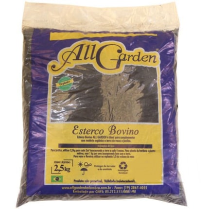Esterco Bovino Para Adubação All Garden 2,5kg - Imagem principal