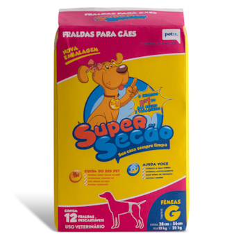 Fralda Descartável Super Secão para Fêmeas 12UN G - Imagem principal