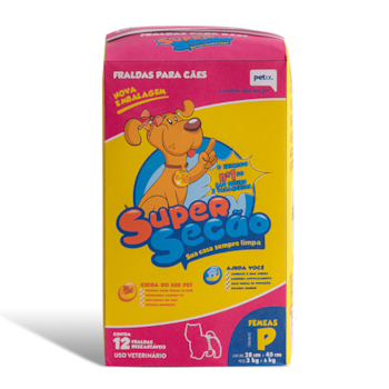 Fralda Descartável Super Secão para Fêmeas 12UN P - Imagem principal