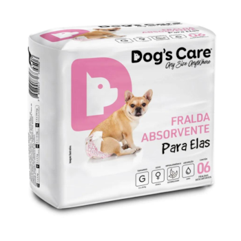 Fralda Higiênica Dog's Care Para Fêmeas G com 6 Unidades - Imagem principal