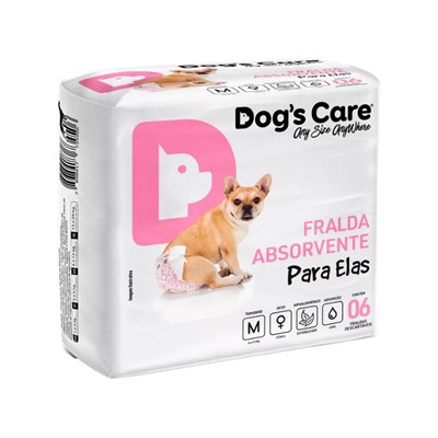 Fralda Higiênica Dog's Care Para Fêmeas M com 6 Unidades