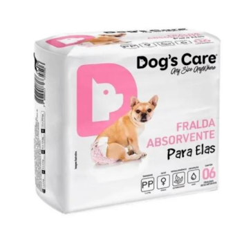 Fralda Higiênica Dog's Care Para Fêmeas PP com 6 Unidades - Imagem principal