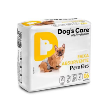 Fralda Higiênica Dog's Care Para Machos G com 6 Unidades - Imagem principal